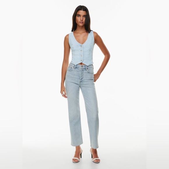 Denim Forum Denim - Denim Forum The Arlo High Rise Straight Leg Jeans 28L